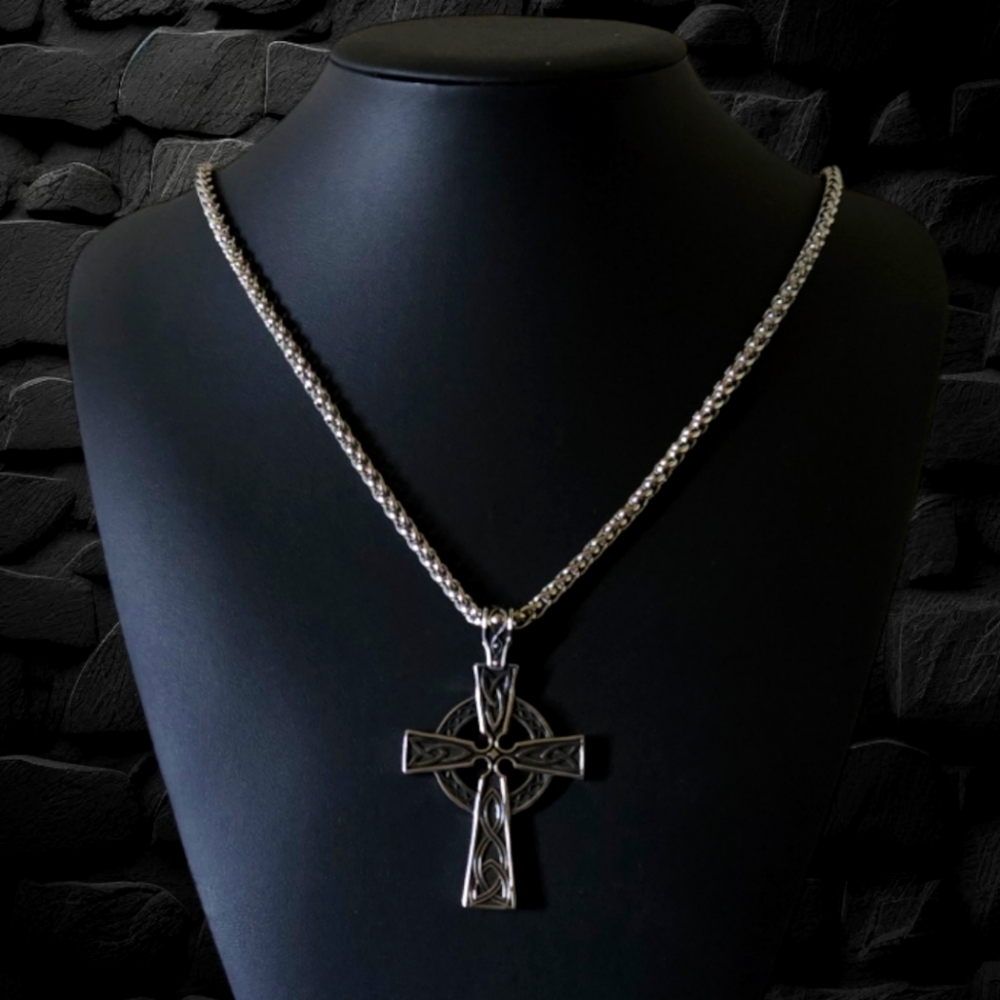 316L Stanless Steel Celtic Cross Necklace